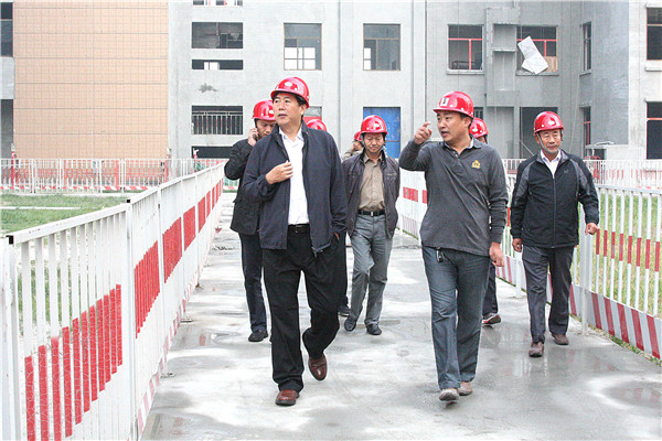 王董事长视察华山C地块项目施工现场_副本